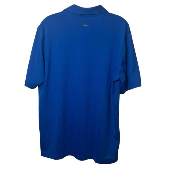 Greg Norman Polo Shirt Mens M Blue Trump Winery Logo Golf Performance NWT VA USA - Picture 2 of 9